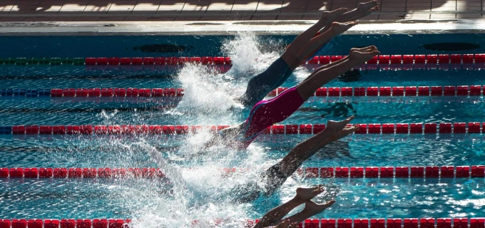 People swimming